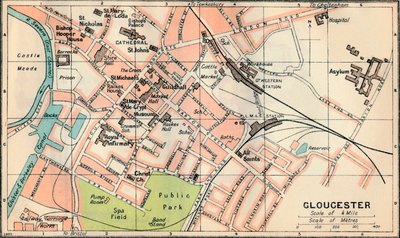 Gloucester, c20. století od John Bartholomew