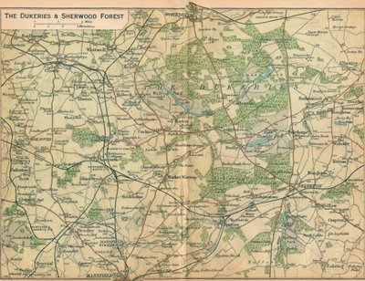 The Dukeries & Sherwood Forest, 20. století od John Bartholomew