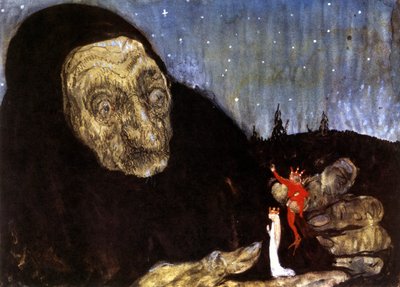 Čarodějka a královské děti, 1909 od John Bauer