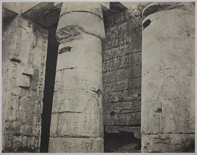 Medinet Habu, pohřební chrám Ramsese III, levá stěna od John Beasley Greene