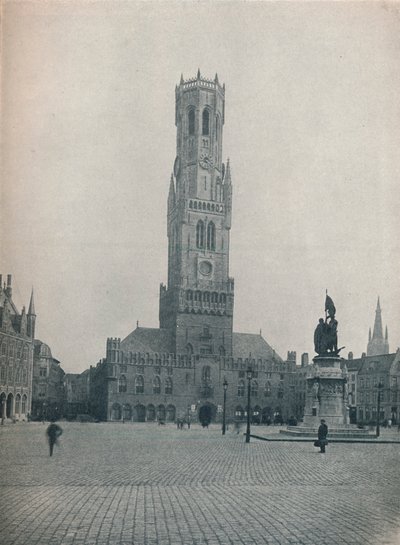 The Markt and the Belfry, Bruggy, Belgie c1900 1914-1915 od John Benjamin Stone
