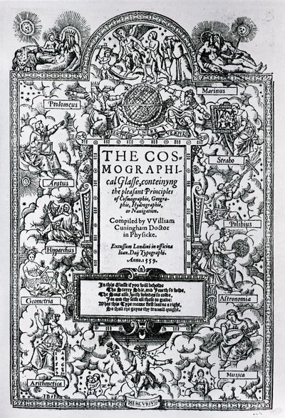 Titulní strana Kosmografického skla, 1559 od John Bettes