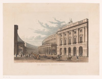 Pohled na Regent Street v Londýně The Quadrant, Regent Street (název na objektu) od John Bluck