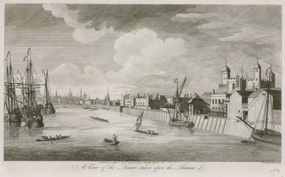 Pohled na Tower of London na řece Temži od John Boydell