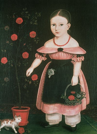 Holčička v levanduli, kolem roku 1840 od John Bradley