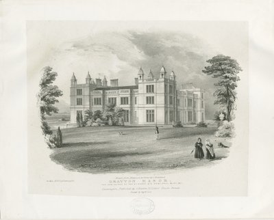 Drayton Bassett - "Drayton Manor" : rytina od John Brandard