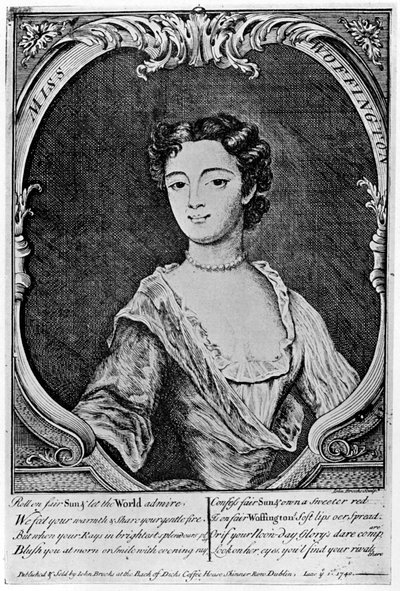 Margaret Peg Woffington 1720-1760, irská herečka, 18. století 1905. od John Brooks