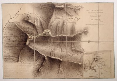 Náčrt stavebních prací postavených Francouzi na Richmond Hill Grenada od John Brown