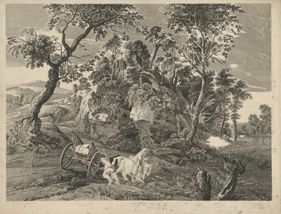 Krajina s vozem od John Browne after Sir Peter Paul Rubens