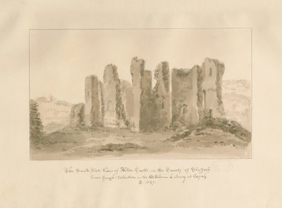 Alton Castle: sépiová kresba od John Buckler