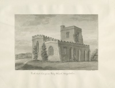 Arley Church: sépiová kresba, 1846 od John Buckler