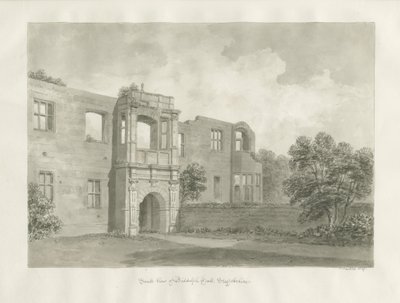 Biddulph Hall (starý): sépiová kresba od John Buckler