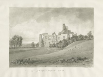 Biddulph Hall (starý): sépiová kresba od John Buckler