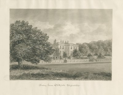 Blithfield - Rectory: kresba v sépii od John Buckler