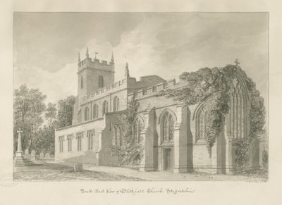 Blithfield Church: sépiová kresba od John Buckler