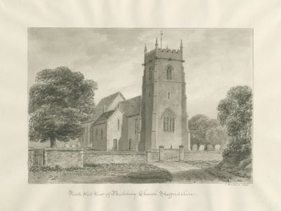 Bushbury Church: sépiová kresba od John Buckler