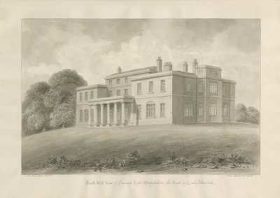 Canwell Hall: sépiová kresba od John Buckler