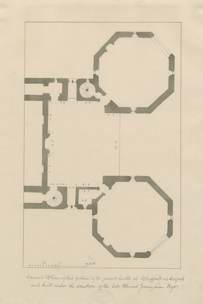 Castle Church - Stafford Castle: pencil and wash, nd [?19th cent] (kresba) od John Buckler
