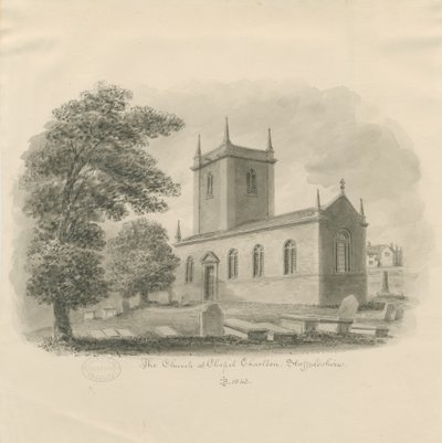 Chapel Chorlton Church: sépiová kresba od John Buckler