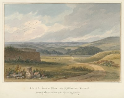 Cornwall - Kilkhampton - Site of House at Stowe, 1827 od John Buckler