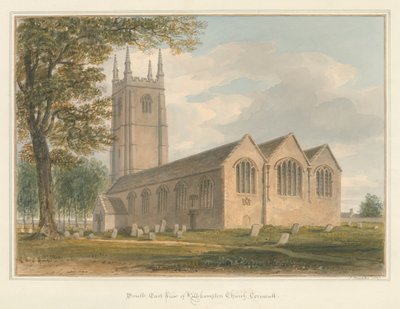 Cornwall - Kilkhampton Church, 1827 od John Buckler