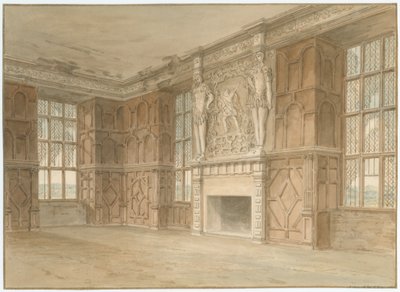 Derbyshire - Hardwick Hall [Starý] - Interiér pokoje od John Buckler