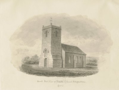 Dunston Church: sépiová kresba od John Buckler
