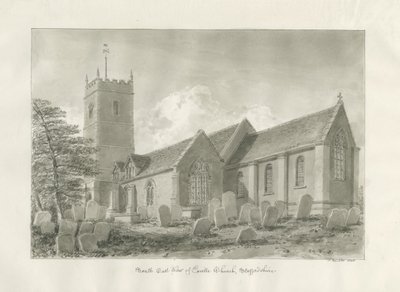 Enville Church: sépiová kresba, 1846 od John Buckler
