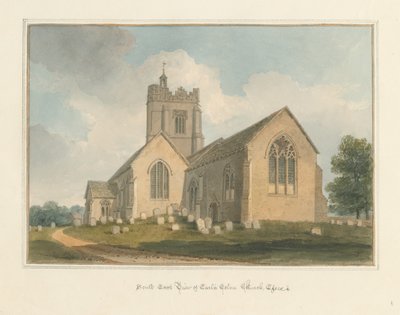 Essex - Earls Colne Church, 1824 od John Buckler