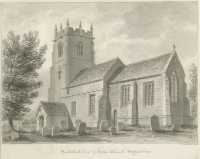 Horton Church: sépiová kresba od John Buckler