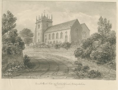 Horton Church: sépiová kresba od John Buckler