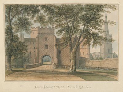 Huntingdonshire – Buckdenský palác, 1800 od John Buckler