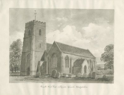 Kinver Church: sépiová kresba od John Buckler