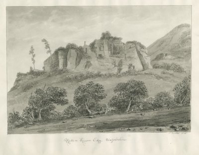 Kinver Edge: sépiová kresba od John Buckler