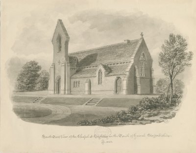 Knightley Chapel: sépiová kresba od John Buckler