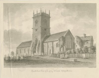 Lapley Church: sépiová kresba od John Buckler