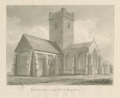 Leigh Church: sépiová kresba od John Buckler
