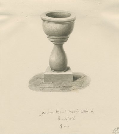 Lichfield - Font v kostele St. Mary