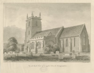 Longdon Church: sépiová kresba od John Buckler