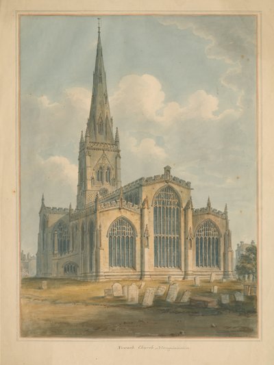 Nottinghamshire - Newark Church, 1802 od John Buckler
