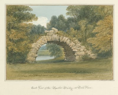 Oxfordshire – Henley upon Thames – Rustikální most v Park Place, 1826 od John Buckler