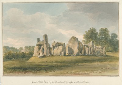 Oxfordshire - Henley upon Thames - Druidický chrám v Park Place, 1826 od John Buckler