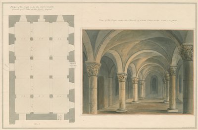 Oxfordshire - Oxford - Krypta svatého Petra ve východním kostele, 1803 od John Buckler