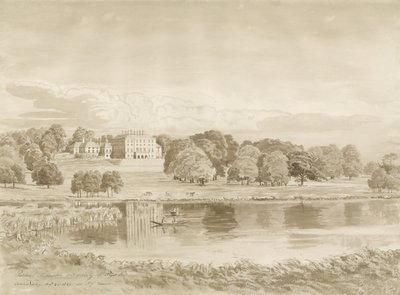 Patshull House: sépiová kresba, 26. srpna 1820 od John Buckler