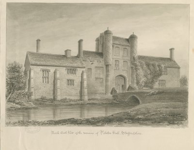 Pillaton Hall: sépiová kresba od John Buckler