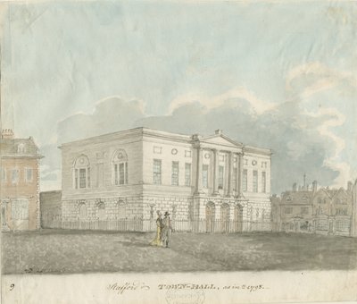 Stafford - Chetwynd House: sépiová kresba od John Buckler