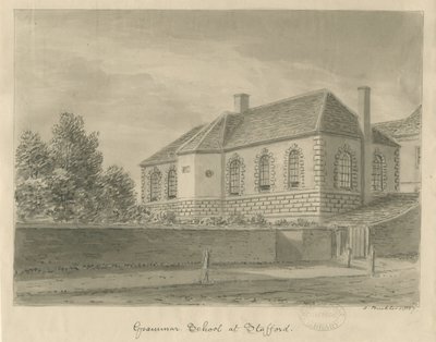 Stafford - Gymnázium: kresba sépie, 1837 od John Buckler
