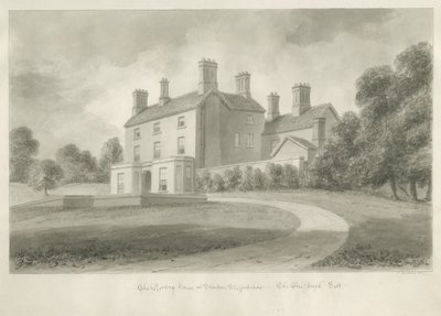 Standon - Rectory of Reverend Joseph Salt: sépiová kresba od John Buckler