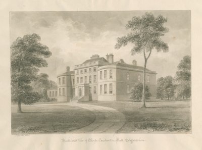 Thorpe Constantine Hall: sépiová lavírovaná kresba, 1848 od John Buckler