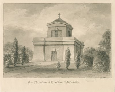 Trentham - Mauzoleum: sépiová kresba od John Buckler